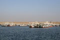 Felucca in Front of Aswan Dam [Aswan, Egypt, Arab States, Africa].