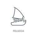 felucca icon. Trendy felucca logo concept on white background fr