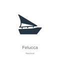 Felucca icon vector. Trendy flat felucca icon from nautical collection isolated on white background. Vector illustration can be
