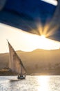 Felucca Sailboats on Nile River at Sunset Royalty Free Stock Photo