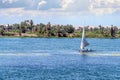 Felucca sailing along the Nile River - Egypt Royalty Free Stock Photo