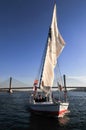 Felucca Sailing - Aswan Bridge, Egypt