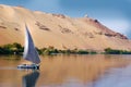 Felucca sailing on Nile river, Egypt Royalty Free Stock Photo