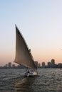 Felucca wake Royalty Free Stock Photo