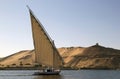 Feluccas along the Nile in Aswan, Egypt Royalty Free Stock Photo