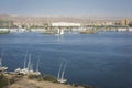 Feluccas sailing on the Nile near Aswan, Egypt Royalty Free Stock Photo
