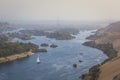 Feluccas sailing on the Nile near Aswan, Egypt Royalty Free Stock Photo