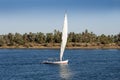 Felucca on the River Nile near to Aswan in Egypt.