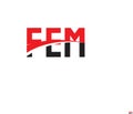 FEM Letter Initial Logo Design Vector Illustration