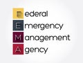 FEMA - Federal Emergency Management Agency acronym, concept background