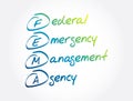 FEMA - Federal Emergency Management Agency acronym, concept background