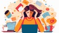 Clicks and Crises: The Stressed Woman\'s Online Ordeal