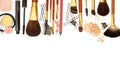 Female accessories: cosmetic, jewelry, hairpins Royalty Free Stock Photo