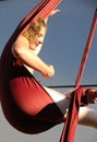 Female Aerial Acrobat Relaxing