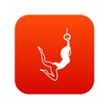 Female aerialist icon digital red