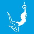 Female aerialist icon white