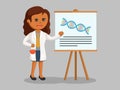 Female african scientist giving a presentation Royalty Free Stock Photo