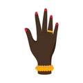 female afro hand