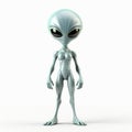 Groovy 3d Female Alien: Comical Caricature With Subtle Lighting