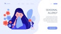 Seasonal allergy concept landing page.