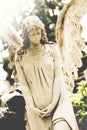 Female angel tombstone