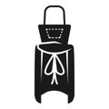 Female apron from behind icon, simple style Royalty Free Stock Photo