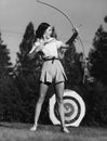 Female archer Royalty Free Stock Photo