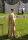 Female Archer. Medieval Display. Warkworth, Northumberland. England. UK.