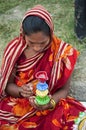 The female artisan of bengal Royalty Free Stock Photo
