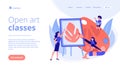 Art studio concept landing page.