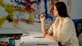 female artist painting school lost inspiration