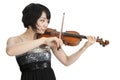 Female asian violonist; Royalty Free Stock Photo