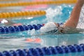 Female athlete in swimming competitions Royalty Free Stock Photo
