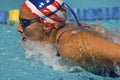 Female Athlete Swims A Breaststroke