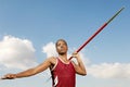 Female Athlete Throwing Javelin