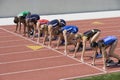 Female Athletes Ready To Race Royalty Free Stock Photo