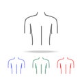 female back shoulder icon. Elements of human body parts multi colored icons. Premium quality graphic design icon. Simple icon for