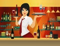 Female bartender. Royalty Free Stock Photo