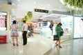 Female beauty cosmetics counter