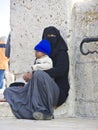 Female beggar on the Temple Mount, Jerusalem