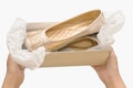 Female beige shoes