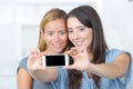 female best pals taking selfie Royalty Free Stock Photo