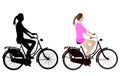 Female bicyclist Royalty Free Stock Photo