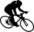 Female Bike Bicycle Cyclist Royalty Free Stock Photo