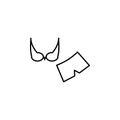 Female bikini, male short for spa outline icon. Signs and symbols can be used for web, logo, mobile app, UI, UX