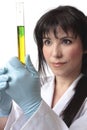 Female biologist at work Royalty Free Stock Photo