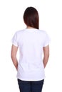 Female with blank t-shirt (back side)