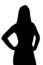 female body expression in silhouette dance movements fashion style vector image for mocup cutout