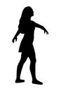 female body expression in silhouette dance movements fashion style vector image for mocup cutout