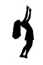 female body expression in silhouette dance movements fashion style vector image for mocup cutout